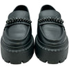 ジミーチュウ JIMMY CHOO BRYER ラインストーンローファー ブラック レザー レディース ローファー