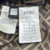 フェンディ FENDI FF総柄　シルクプリーツスカート FQ6695 ブラウン シルク レディース ロングスカート