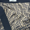 フェンディ FENDI FF総柄　シルクプリーツスカート FQ6695 ブラウン シルク レディース ロングスカート