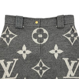 ルイ・ヴィトン LOUIS VUITTON ジャイアントモノグラムウールミニスカート FLSK25 グレー ウール レディース ミニスカート