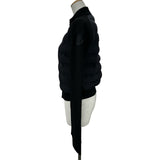 モンクレール MONCLER ダウン切替ジップアップカーディガン ブラック ナイロン レディース カーディガン