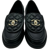 シャネル CHANEL マトラッセ ココマークターンロックローファー G36646 ブラック レザー レディース ローファー