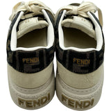 フェンディ FENDI FF柄プラットフォームローカットスニーカー 8E8572 ブラウン キャンバス レディース スニーカー