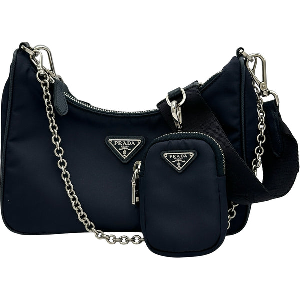 プラダ PRADA Re-Edition 2005 バッグ 1BH204 ネイビー ナイロン