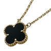 ヴァンクリーフ＆アーペル Van Cleef & Arpels ヴィンテージアルハンブラネックレス イエローゴールド Au750 オニキス ジュエリー