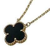 ヴァンクリーフ＆アーペル Van Cleef & Arpels ヴィンテージアルハンブラネックレス イエローゴールド Au750 オニキス ジュエリー