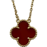 ヴァンクリーフ＆アーペル Van Cleef & Arpels ヴィンテージアルハンブラネックレス ゴールド Au750 カーネリアン ジュエリー
