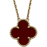 ヴァンクリーフ＆アーペル Van Cleef & Arpels ヴィンテージアルハンブラネックレス ゴールド Au750 カーネリアン ジュエリー