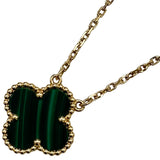 ヴァンクリーフ＆アーペル Van Cleef & Arpels ヴィンテージアルハンブラネックレス ゴールド Au750 マラカイト ジュエリー