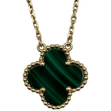 ヴァンクリーフ＆アーペル Van Cleef & Arpels ヴィンテージアルハンブラネックレス ゴールド Au750 マラカイト ジュエリー