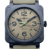 ベル＆ロス Bell & Ross BR 03 ミリタリーセラミック BR02A-MIL-CE/SRB カーキ セラミック 自動巻き メンズ 腕時計
