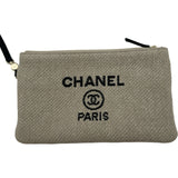 シャネル CHANEL ドーヴィルMM A67001 アイボリー ゴールド金具 キャンバス レディース ショルダーバッグ