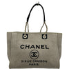 シャネル CHANEL ドーヴィルMM A67001 アイボリー ゴールド金具 キャンバス レディース ショルダーバッグ