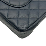 シャネル CHANEL マトラッセ25 A01112 26番台 ネイビー ゴールド金具 キャビアスキン レディース ショルダーバッグ
