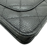シャネル CHANEL マトラッセチェーンウォレット AP0250 ブラック ゴールド金具 キャビアスキン レディース ショルダーバッグ