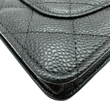 シャネル CHANEL マトラッセチェーンウォレット AP0250 ブラック ゴールド金具 キャビアスキン レディース ショルダーバッグ