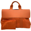 エルメス HERMES ヴァルパライソMM □J刻印 オレンジ シルバー金具 トワル レディース ハンドバッグ