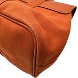 エルメス HERMES ヴァルパライソMM □J刻印 オレンジ シルバー金具 トワル レディース ハンドバッグ