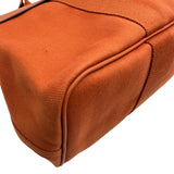 エルメス HERMES ヴァルパライソMM □J刻印 オレンジ シルバー金具 トワル レディース ハンドバッグ