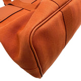 エルメス HERMES ヴァルパライソMM □J刻印 オレンジ シルバー金具 トワル レディース ハンドバッグ