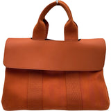 エルメス HERMES ヴァルパライソPM オレンジ シルバー金具 トワル レディース ハンドバッグ