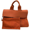 エルメス HERMES ヴァルパライソPM オレンジ シルバー金具 トワル レディース ハンドバッグ