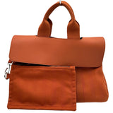 エルメス HERMES ヴァルパライソPM オレンジ シルバー金具 トワル レディース ハンドバッグ