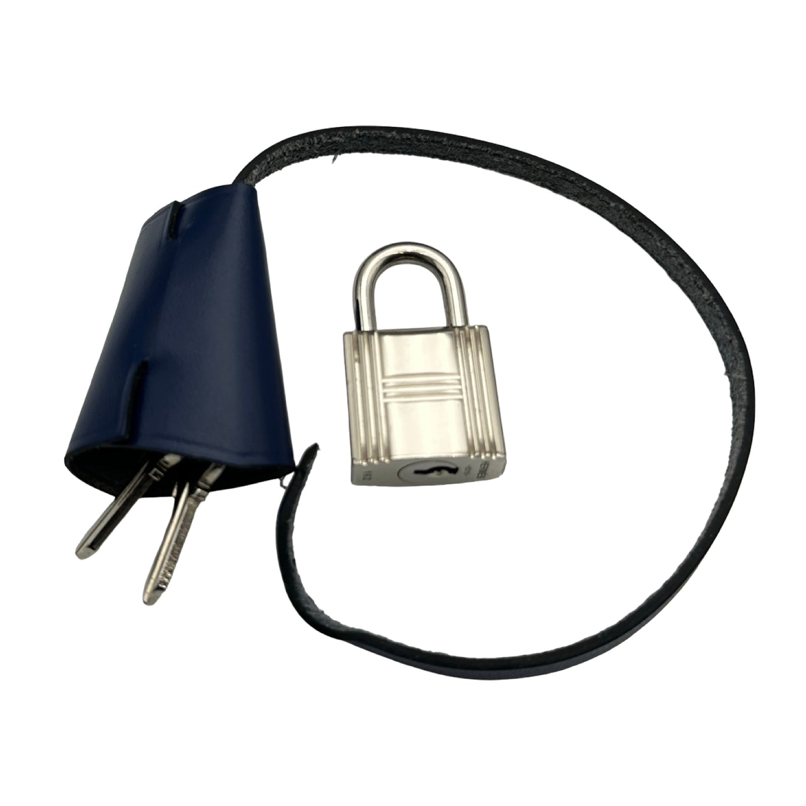 エルメス HERMES エールバッグジップPM Z刻印 ブルー シルバー金具