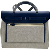 エルメス HERMES エールバッグジップPM Z刻印 ブルー シルバー金具 トワル レディース ショルダーバッグ