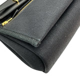エルメス HERMES エールバッグジップミニ K刻印 ブラック ゴールド金具 トワル レディース ショルダーバッグ