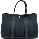 エルメス HERMES ガーデンパーティTPM X刻印 ブラック シルバー金具 トワル レディース トートバッグ