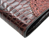エルメス HERMES ケリーウォレット ギリーズ D刻印 ルージュアッシュ シルバー金具 アリゲーター レディース 長財布