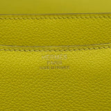 エルメス HERMES コンスタンス3 24 D刻印 ライム ピンクゴールド金具 エバーカラー レディース ショルダーバッグ