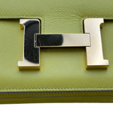 エルメス HERMES コンスタンス3 24 D刻印 ライム ピンクゴールド金具 エバーカラー レディース ショルダーバッグ
