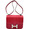 エルメス HERMES コンスタンス3 24 Y刻印 ローズメキシコ シルバー金具 リザード レディース ショルダーバッグ
