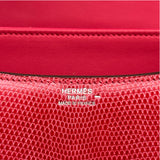 エルメス HERMES コンスタンス3 24 Y刻印 ローズメキシコ シルバー金具 リザード レディース ショルダーバッグ