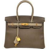 エルメス HERMES バーキン30 パーソナルオーダー C刻印 エトゥープ/トレンチ ゴールド金具 エプソン レディース ハンドバッグ