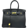 エルメス HERMES バーキン35 Y刻印 ブラック ゴールド金具 トゴ ユニセックス ハンドバッグ