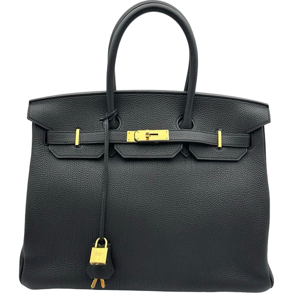 エルメス HERMES バーキン35 Y刻印 ブラック ゴールド金具 トゴ ユニ
