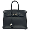 エルメス HERMES バーキン35 □M刻印 ブラック シルバー金具 トゴ レディース ハンドバッグ