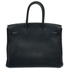 エルメス HERMES バーキン35 □M刻印 ブラック シルバー金具 トゴ レディース ハンドバッグ