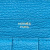 エルメス HERMES ベアンスフレ Z刻印 ブルーフリーダ ゴールド金具 シェーブル レディース 長財布