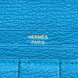 エルメス HERMES ベアンスフレ Z刻印 ブルーフリーダ ゴールド金具 シェーブル レディース 長財布