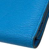 エルメス HERMES ベアンスフレ Z刻印 ブルーフリーダ ゴールド金具 シェーブル レディース 長財布
