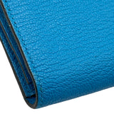 エルメス HERMES ベアンスフレ Z刻印 ブルーフリーダ ゴールド金具 シェーブル レディース 長財布