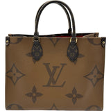 ルイ・ヴィトン LOUIS VUITTON オンザゴーMM M45321 ブラウン ジャイアント/モノグラムキャンバス/リバース レディース ハンドバッグ