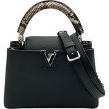 ルイ・ヴィトン LOUIS VUITTON カプシーヌBB N92040 ブラック トリヨン/パイソン レディース ショルダーバッグ