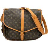 ルイ・ヴィトン LOUIS VUITTON ソミュール35 M42254 ブラウン モノグラムキャンバス レディース ショルダーバッグ