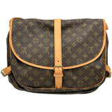 ルイ・ヴィトン LOUIS VUITTON ソミュール35 M42254 ブラウン モノグラムキャンバス レディース ショルダーバッグ