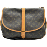 ルイ・ヴィトン LOUIS VUITTON ソミュール35 M40662 ブラウン モノグラムキャンバス レディース ショルダーバッグ
